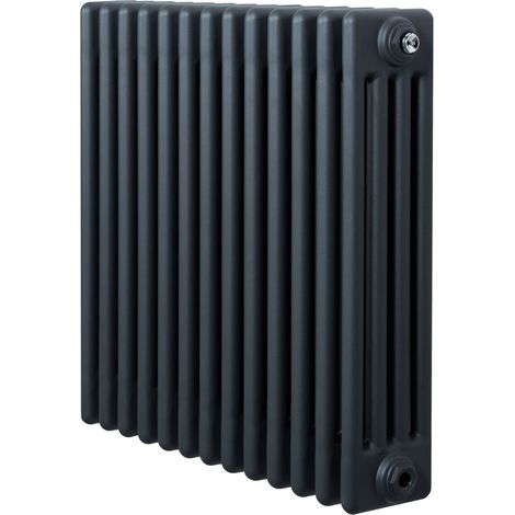 Traditional 4 Column Radiator - 600 x 605mm - Anthracite Grey