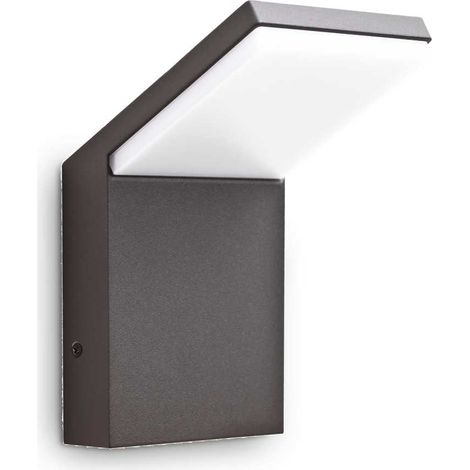 Applique Moderna Style Alluminio Antracite Led 9W 4000K Luce Naturale