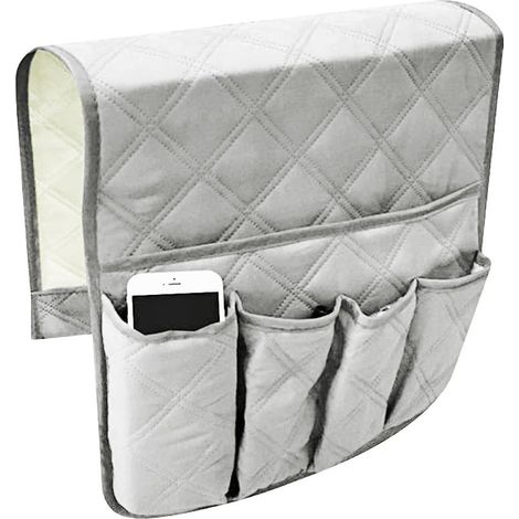 Rutschfester Sofa-Armlehnen-Organizer mit Getränkehalter-Ablage, TV-Fernbedienungshalter für Liege, Couch, Sessel, Caddy, Nachttisch-Aufbewahrungstaschen, Tasche für Handy, Tablet, Buch, Zeitschriften
