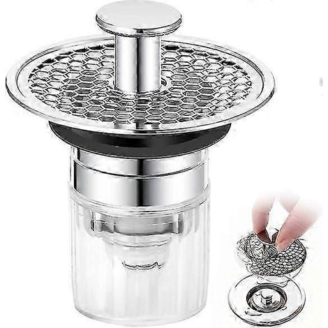 Bouchon d'évier de salle de bain 2026SK, 32-42 mm, bouchon universel à clapet, bouchon pour évier de cuisine et de salle de bain (1/5)