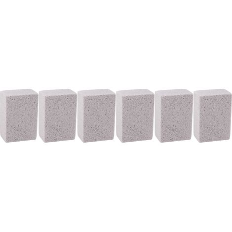 Lot de 6 blocs de pierre ponce en PVC pour nettoyer évier, cuvette de toilettes, baignoire, carrelage de douche, taille M (10 x 7 x 4 cm / 3,9 x 2,8 x 1,6 po).