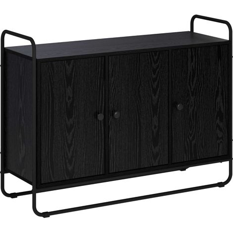 Aparador Roble Negro 102 x 35 x 75 cm Madera de ingeniería vidaXL (1/5)
