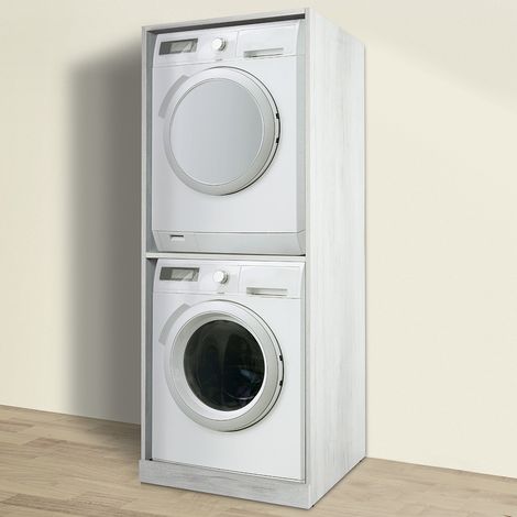 Mobile colonna impila lavatrice asciugatrice KLARA 70x70 elettrodomestici a giorno (1/5)