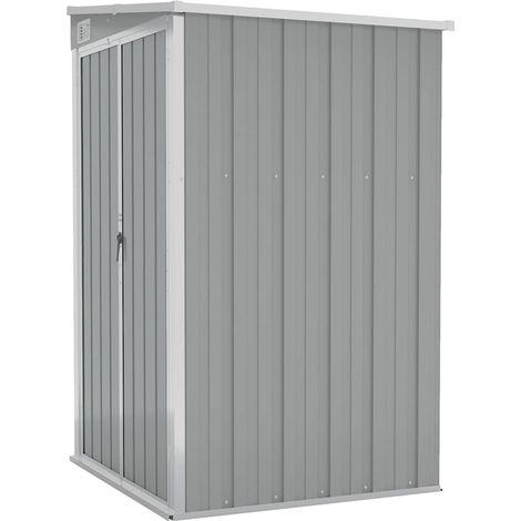 Maison Exclusive - Remise de jardin murale Gris 118x100x178 cm Métal galvanisé (1/5)