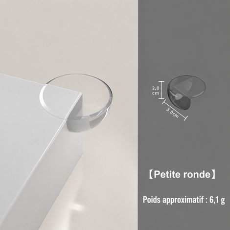 Protection d'angle transparente souple forme petite sphère pour meuble et table sécurité bébé réf 7246 14 g – Livraison gratuite