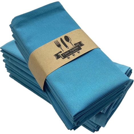 Lot de 10 serviettes de table noires pour mariage, à utiliser en cuisine. (1/5)