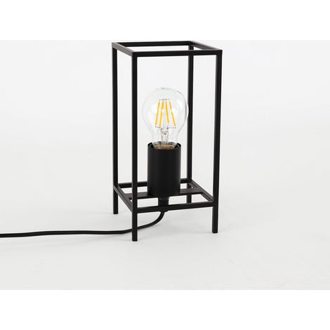 Lámpara de mesa industrial negra Italux Melando TB-3343-1S-BK (1/4)