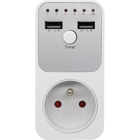 Minuterie de sortie programmable numérique USB monobloc 24 heures minuterie mécanique enfichable minuterie intelligente interrupteur de sortie au sol accessoires de ventilateur d'aquarium (1/5)