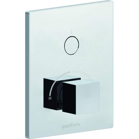 Partie extérieure pour mitigeur douche à encastrer avec plaque 180x150 mm Paffoni Compact Box CPM513CR  Chromé