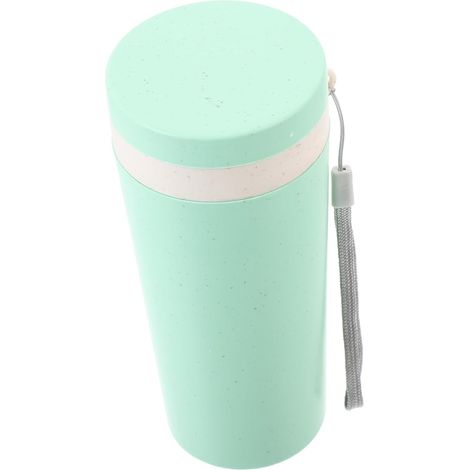 Isolierte Wasserflasche für Sport, auslaufsichere Wasserflasche, tragbarer Strohhalm, Büro-Design (1/5)