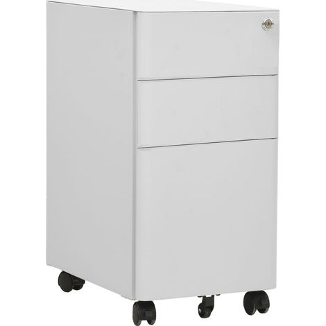 vidaXL Schedario Mobile Grigio Chiaro 30x45x59 cm in Acciaio (1/5)