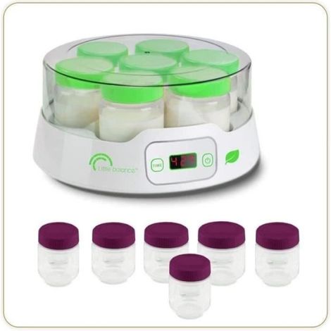 Yaourtiere LITTLE BALANCE - Capacité 7 pots de 190ml + 6 pots additionnels - Programmable jusqu'a 14h - 20W (1/5)