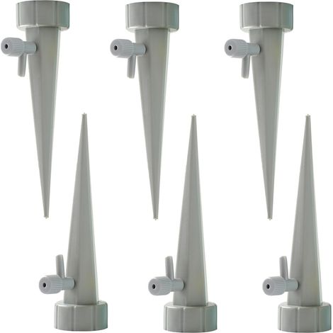 Dispositifs d'arrosage automatique pour plantes - 6 pièces d'équipement d'irrigation automatique avec vanne de contrôle de débit lent, système de goutte-à-goutte à volume d'eau réglable pour l'arrosag (1/5)