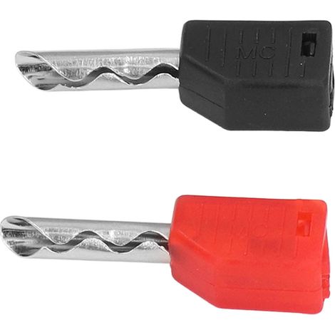Lot de 100 embouts banane 4mm femelle laiton nickelé coffret rouge noir pour raccordement électrique matériel pédagogique (1/5)