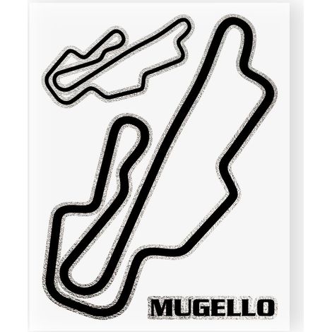 Adesivi Stickers Circuito Mugello 10 x 12 cm (1/4)