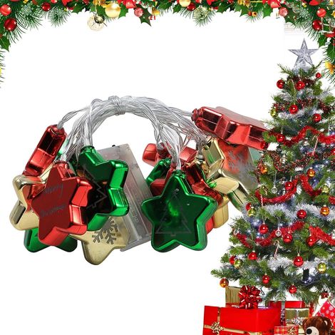 LED-Weihnachtsbeleuchtung, Lichterketten für Weihnachtsbäume, batteriebetriebene Lichterketten für drinnen und draußen, Schlafzimmer, Partys, Zaundekorationen (1/5)