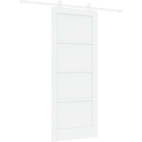 Maison Exclusive - Schiebetür Weiß 83 x 202 cm Massives Kiefernho