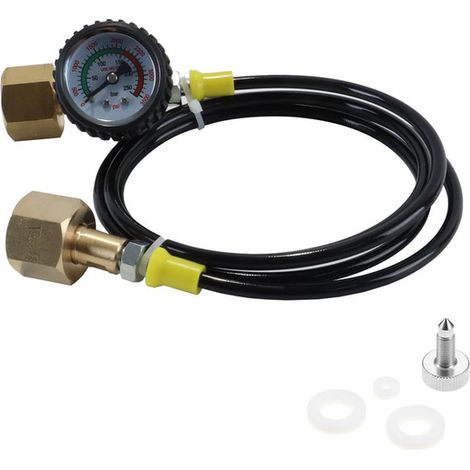 Flexible de recharge CO2 adaptateur de remplissage pour bouteille de gaz avec manomètre 60 pouces