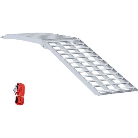Motorradrampe 680 kg Silber 680 kg Aluminium vidaXL