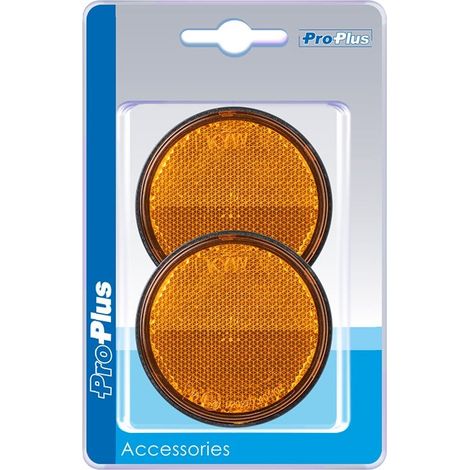 Riflettore ambra 60mm con bullone 5mm in blister (1/5)