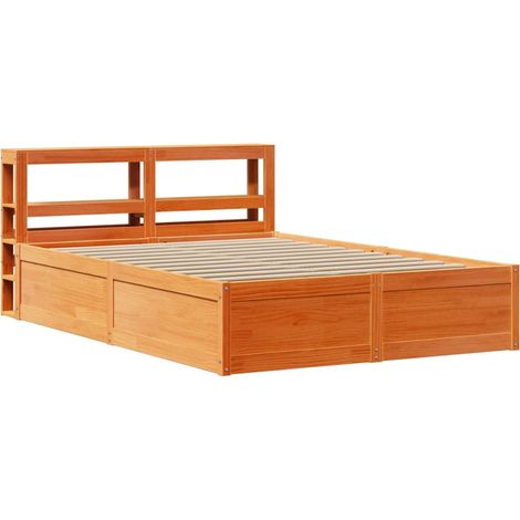 Maison Exclusive - Estructura cama con cabecero madera pino marró