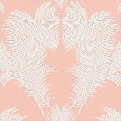 Nature wallpaper wall Profhome 379596 non-woven wallpaper textured with graphical pattern matt pink white 5.33 m2 (57 ft2) (1/5)