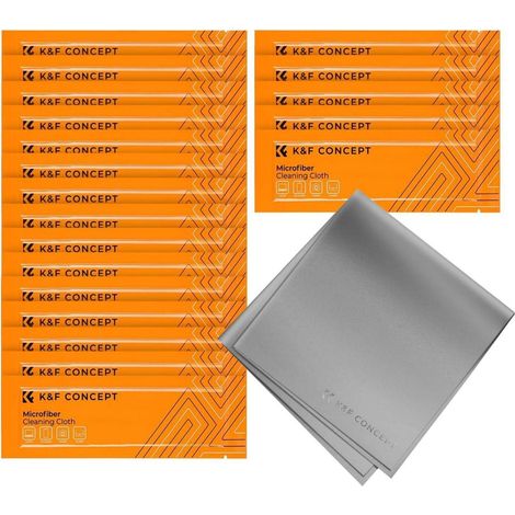 20x K&F Concept Mikrofaser Reinigungstücher 15x15cm Vakuumverpackt Grau (1/5)