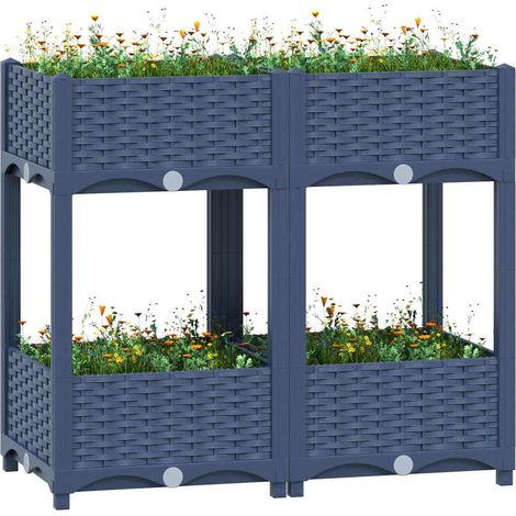 vidaXL Arriate 80x40x71 cm polipropileno (1/5)