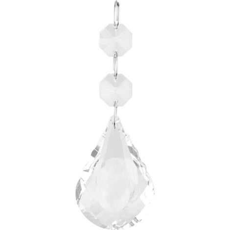Ornement suspendu en verre cristal transparent pour sapin de Noël, mariage, fête, décoration intérieure (06) (1/5)