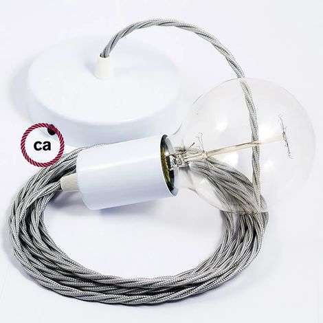 Lampada sospensione Creative-cables tm02 porcellana cavo 2m (1/3)