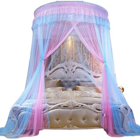 1 Moustiquaire ronde, Dentelle, Porte pratique, Suspension facile, Berceau et lit enfant (1/5)