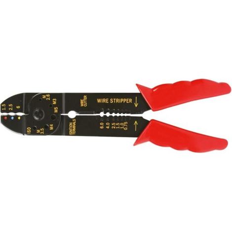 Velleman 3696L crimpadora Herramienta combinada Negro, Rojo