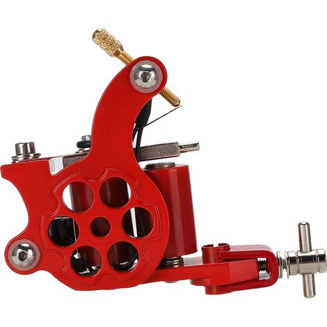 Machine de Tatouage Professionnelle Alliage Rouge - Moteur Puissant pour Lignes et Ombrages (1/5)