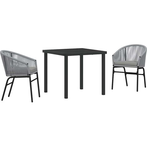 Maison Exclusive - Ensemble de salle à manger pour jardin 3 pcs Anthracite (1/5)
