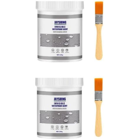 Agent de revêtement imperméable - - Lot de 2 - 300 ml - Transparent - Résistant à l'humidité (1/4)