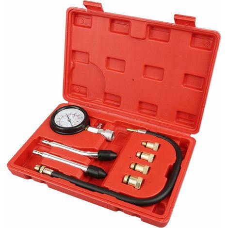 Testeur De Compression - Manomètre 0 À 20 Bar - Pour Moteur Essence - Adaptateurs M10/M12/M14/M18 - 1 Pièce (1/5)