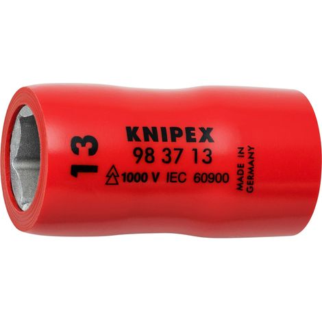 KNIPEX 98 37 13 Steckschlüsseleinsatz für Sechskantschrauben mit Innenvierkant 3/8" 45 mm