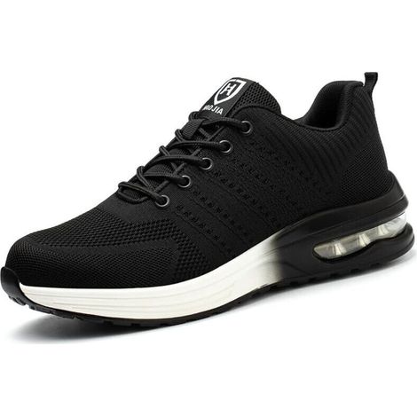 Scarpe antinfortunistiche con puntale in acciaio da uomo e da donna, leggere e comode, antiscivolo e indistruttibili, con ammortizzazione ad aria, taglia 41 -Crezuo
