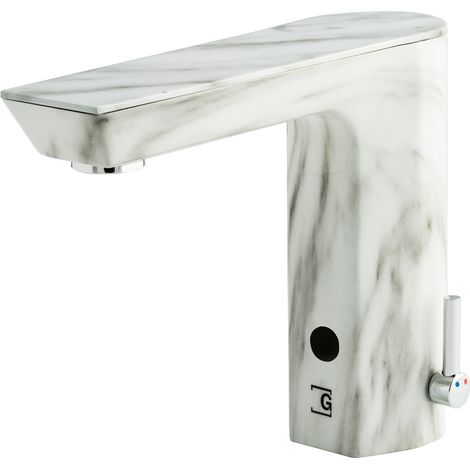 galindo grifo lavabo aroha tech electrónico marmol blanco pila p3178100 (1/2)