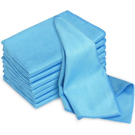 Chiffon Microfibre Verre - 8 pièces, Chiffon Microfibre Verre 30x40cm Sans Trace - Lavable (1/5)