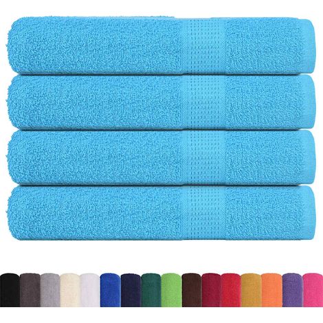 vidaXL Toallas FROGN 4 uds turquesa 100x200 cm 360 g/m² (1/2)
