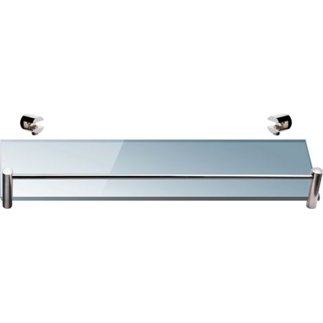 Mensola bagno in vetro temperato 40cm con bordo VITRO-260 kamalu