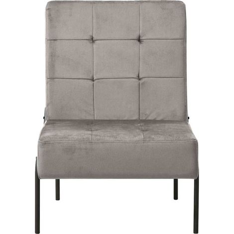 Maison Exclusive - Poltrona Relax 65x79x87 cm Grigio Chiaro in Velluto (1/5)