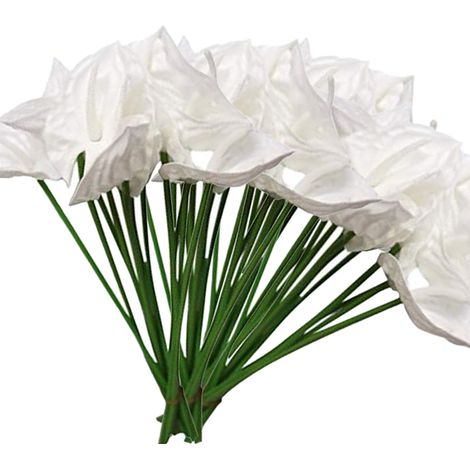 Fleurs Artificielles - Résistantes UV - Pour Extérieur et Intérieur - 20 Bouquets - Plantes Fausse - Décoration Jardin Balcon Fenêtre (1/5)