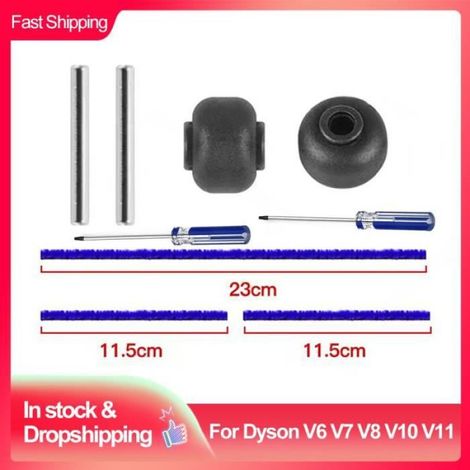 Jeu De Roues Pour Aspirateur Dyson V6, V7, V8, V10, V11, Têtes À Rouleaux Souples, Accessoires De Remplacem (1/2)