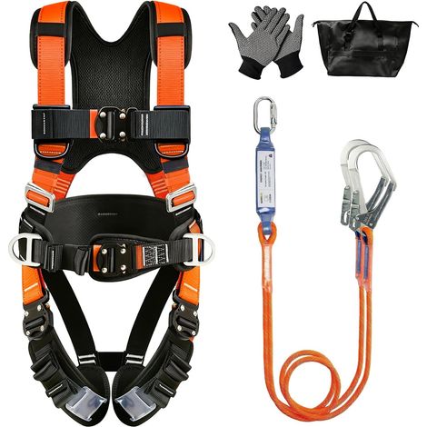 Safety harness with 6ft lanyards upgraded with 4 quick buckles (1/5)