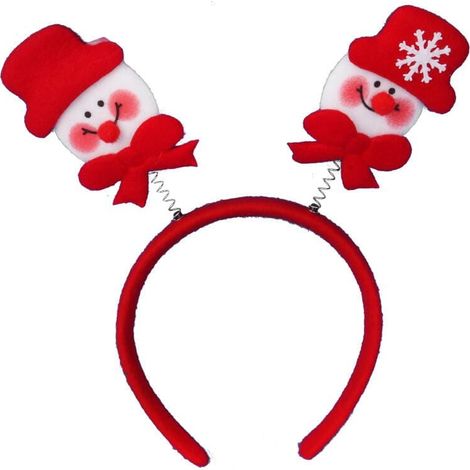 Diadema con muñecos de nieve sobre resortes (1/2)