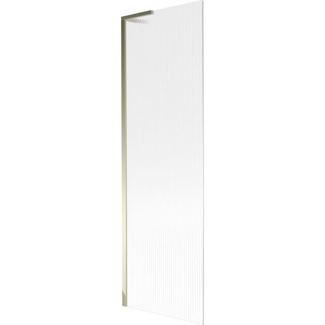 Mexen Next L mampara de baño 1-ala 60 x 150 cm, rayas, dorado - 895-060-000-03-09-50 (1/5)