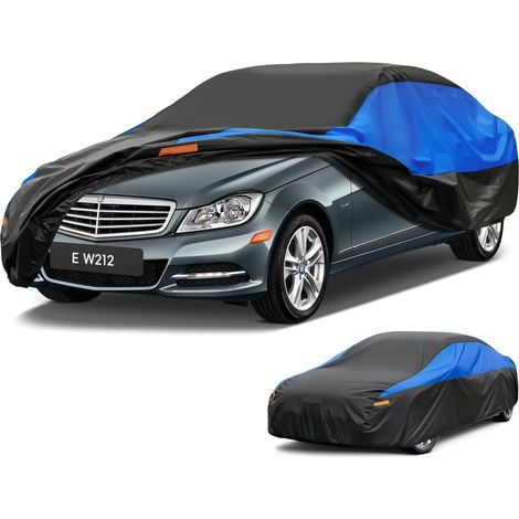 Bâche Voiture Exterieur Respirante, Compatible avec Classe E W210/W211/W212(1994-2013) Housse de Protection Voiture Extérieur, Toutes Saisons Peuvent Tout Gérer Contre Pluie Soleil Poussière.,Taille p (1/5)