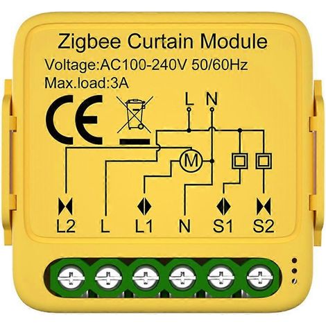 Module de commande de rideaux intelligent Tuya Smart Zigbee pour moteurs de stores et volets roulants connectés. Application Smart Life compatible avec Alexa et Google Home. (1/5)